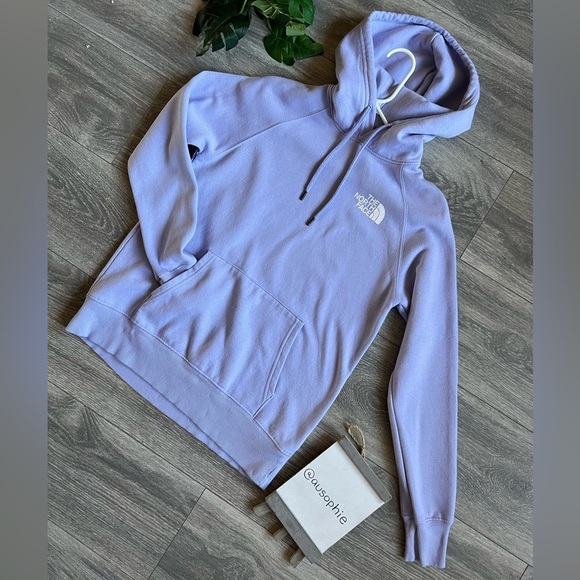 The North Face Sierra Nevada Topographical Map Pastel Purple lavender hoodie S - Picture 2 of 10